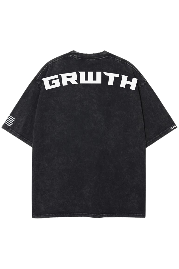 ACID WASH "PURSUE" OVERSIZED TEE