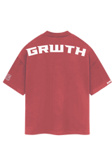 "PURSUE" OVERSIZED TEE BURGUNDY