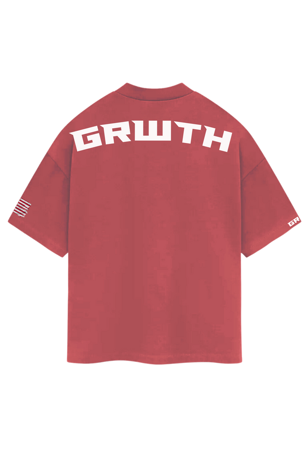 "PURSUE" OVERSIZED TEE BURGUNDY