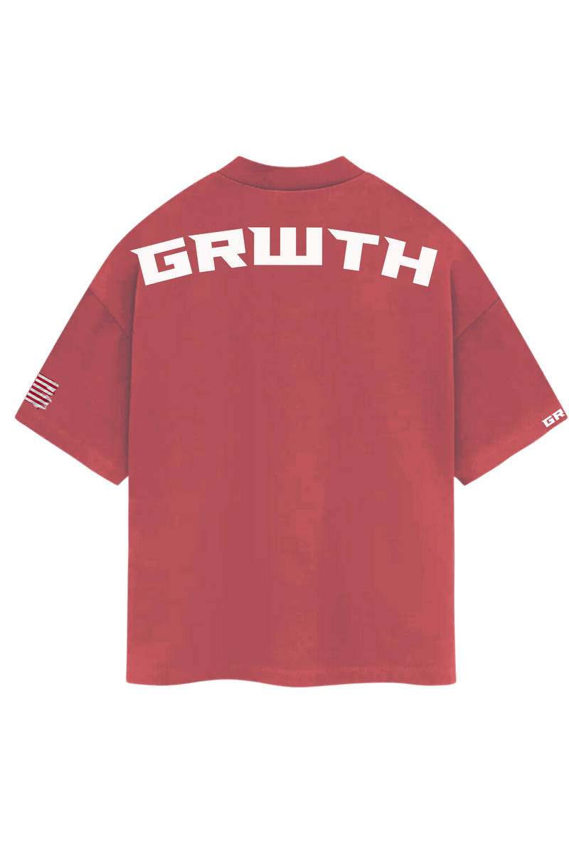 "PURSUE" OVERSIZED TEE BURGUNDY